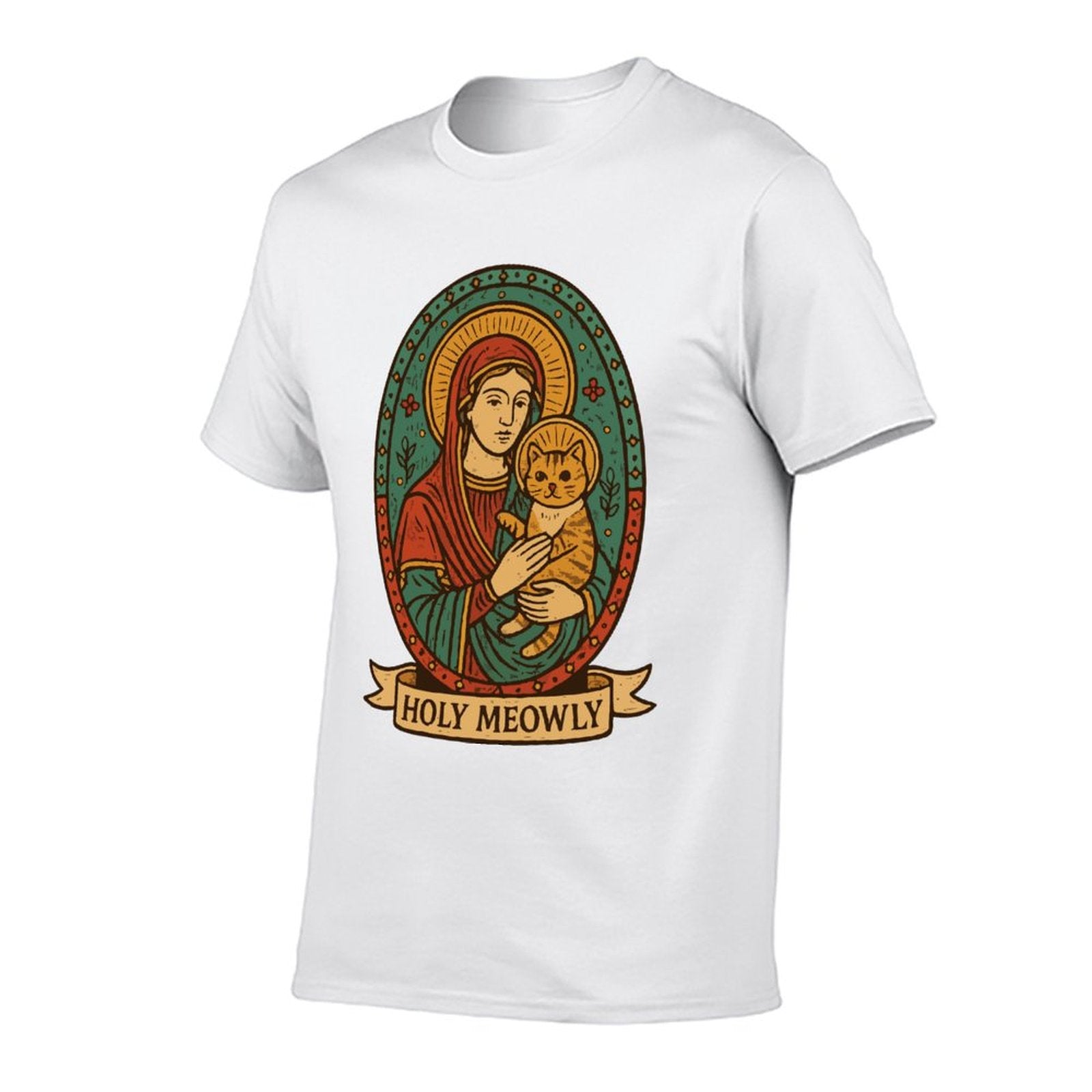 Graphic tee [holy meowly cat meme ] funny t-shirt Unisex gift idea holiday vibe Xmas gift
