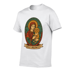 Graphic tee [holy meowly cat meme ] funny t-shirt Unisex gift idea holiday vibe Xmas gift
