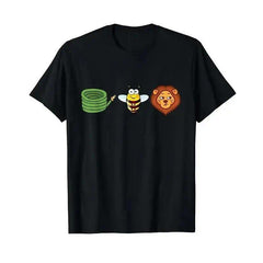 Hose Bee Lion Mens T Shirts Cotton Short Sleeve T-Shirt Crew Neck Tees Casual Shirt