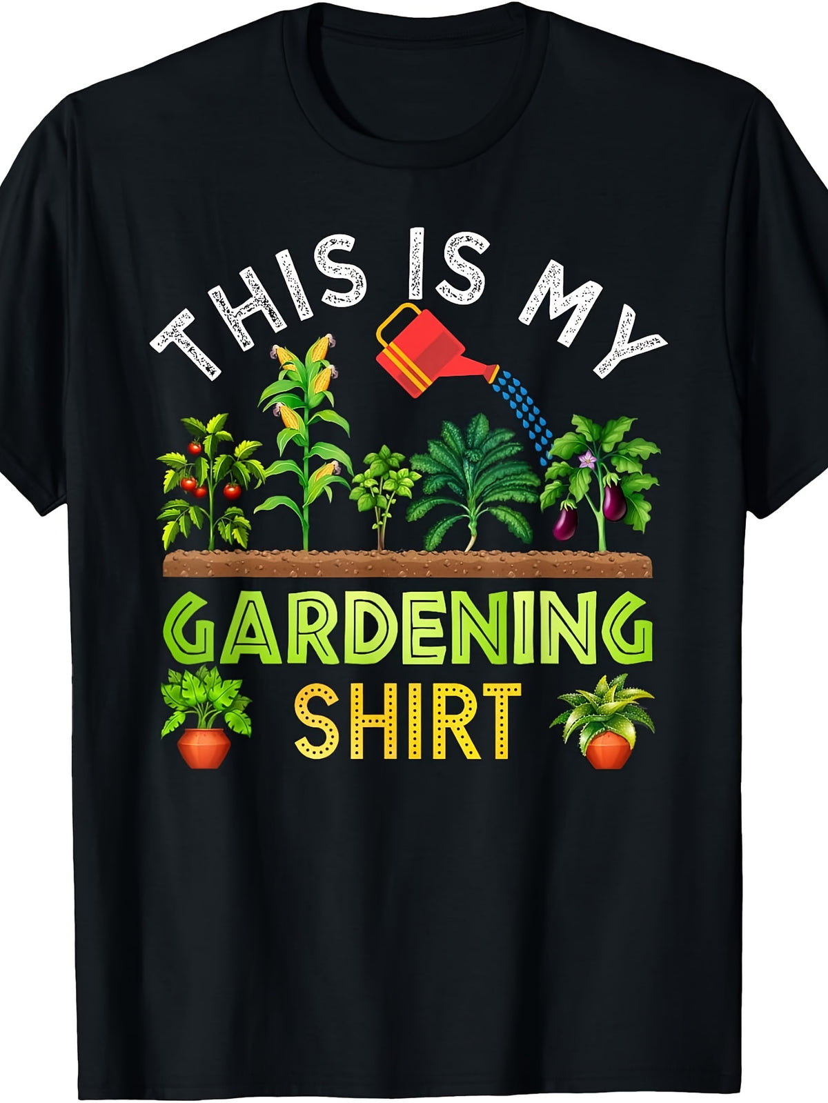 Funny Gardening T-Shirt - Retro "This Is My Gardening Shirt" With Plant Lover Gift Suitable For - Wear, Machine Washable Round Neck Tee For Gardeners