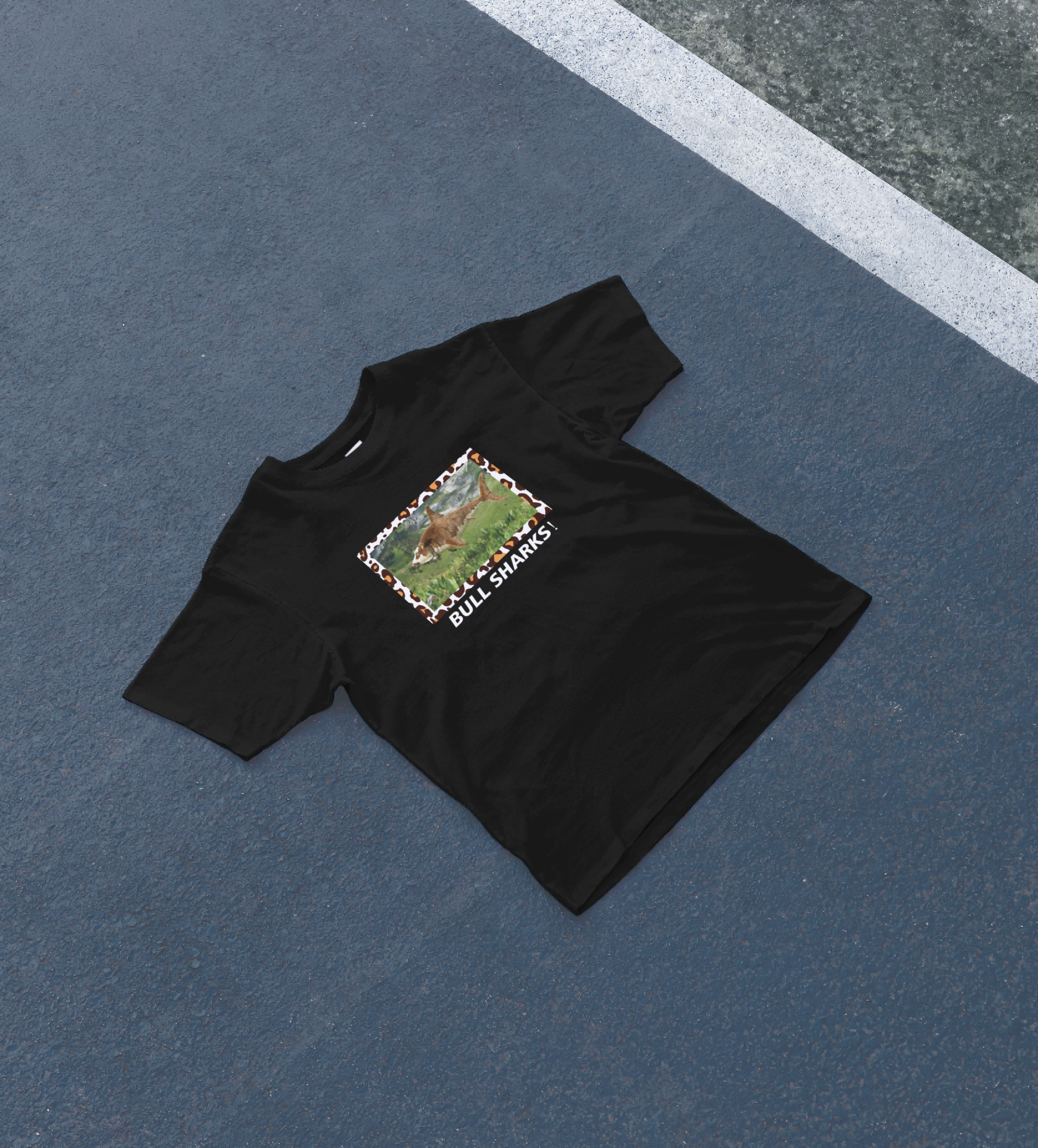 DIYANYONE Original Cursed Image Tee: 'Bull Sharks!' Meme