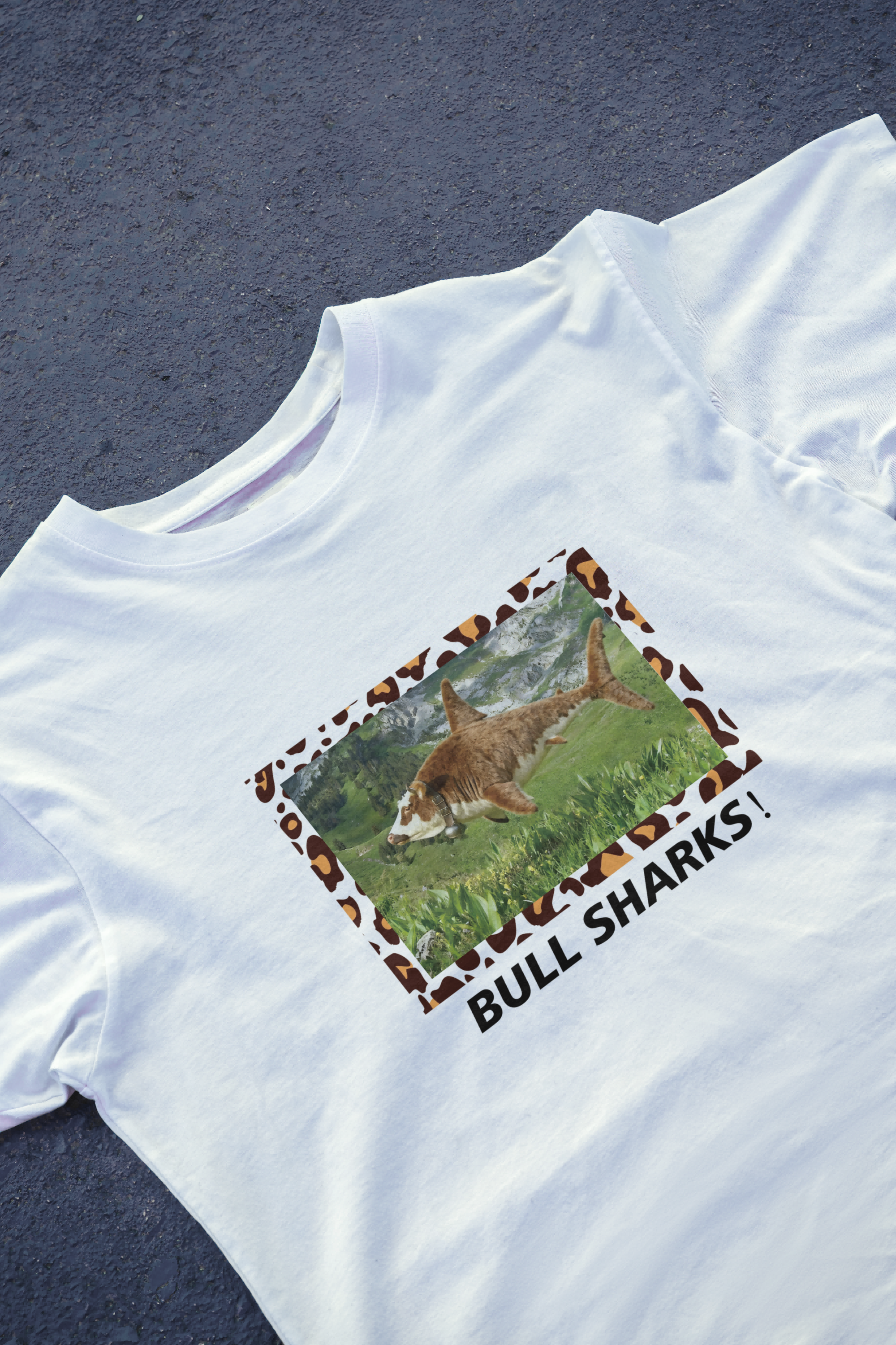 DIYANYONE Original Cursed Image Tee: 'Bull Sharks!' Meme