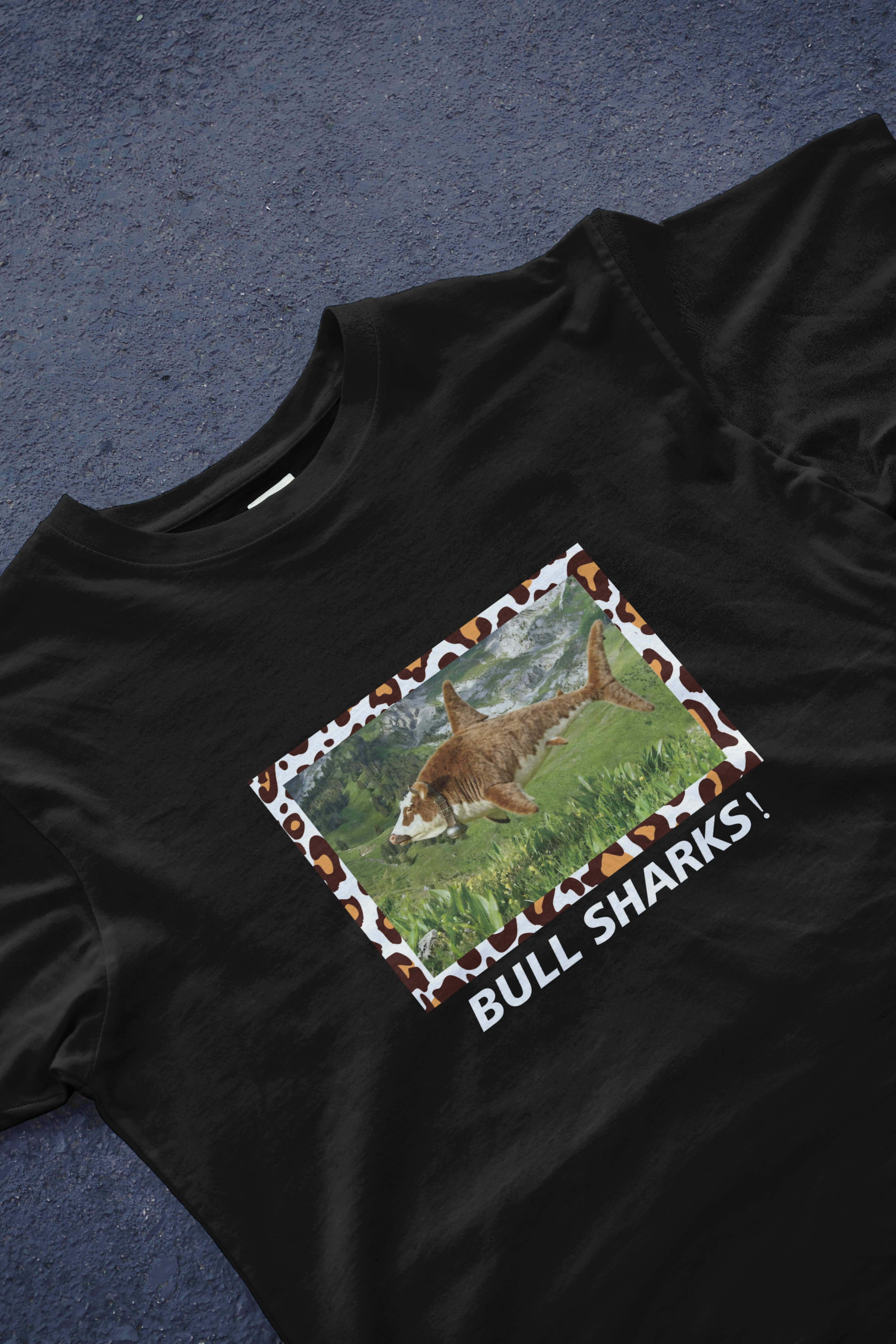 DIYANYONE Original Cursed Image Tee: 'Bull Sharks!' Meme