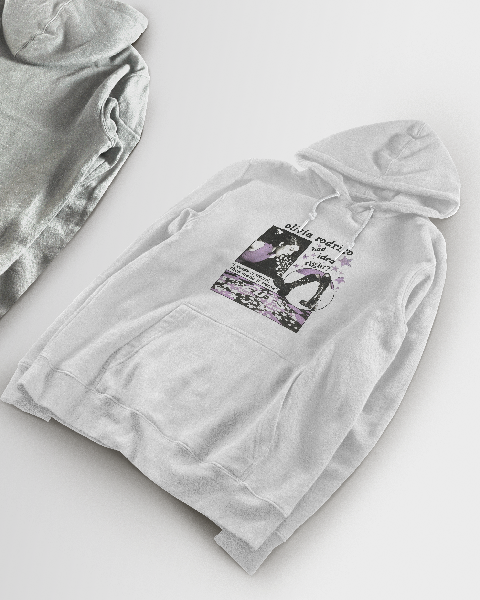 DIYANYONE Original Olivia Rodrigo "GUTS" Style Hoodie - Heavyweight Cotton Blend Fan Pullover, Pop-Punk Y2K Aesthetic Hoodies