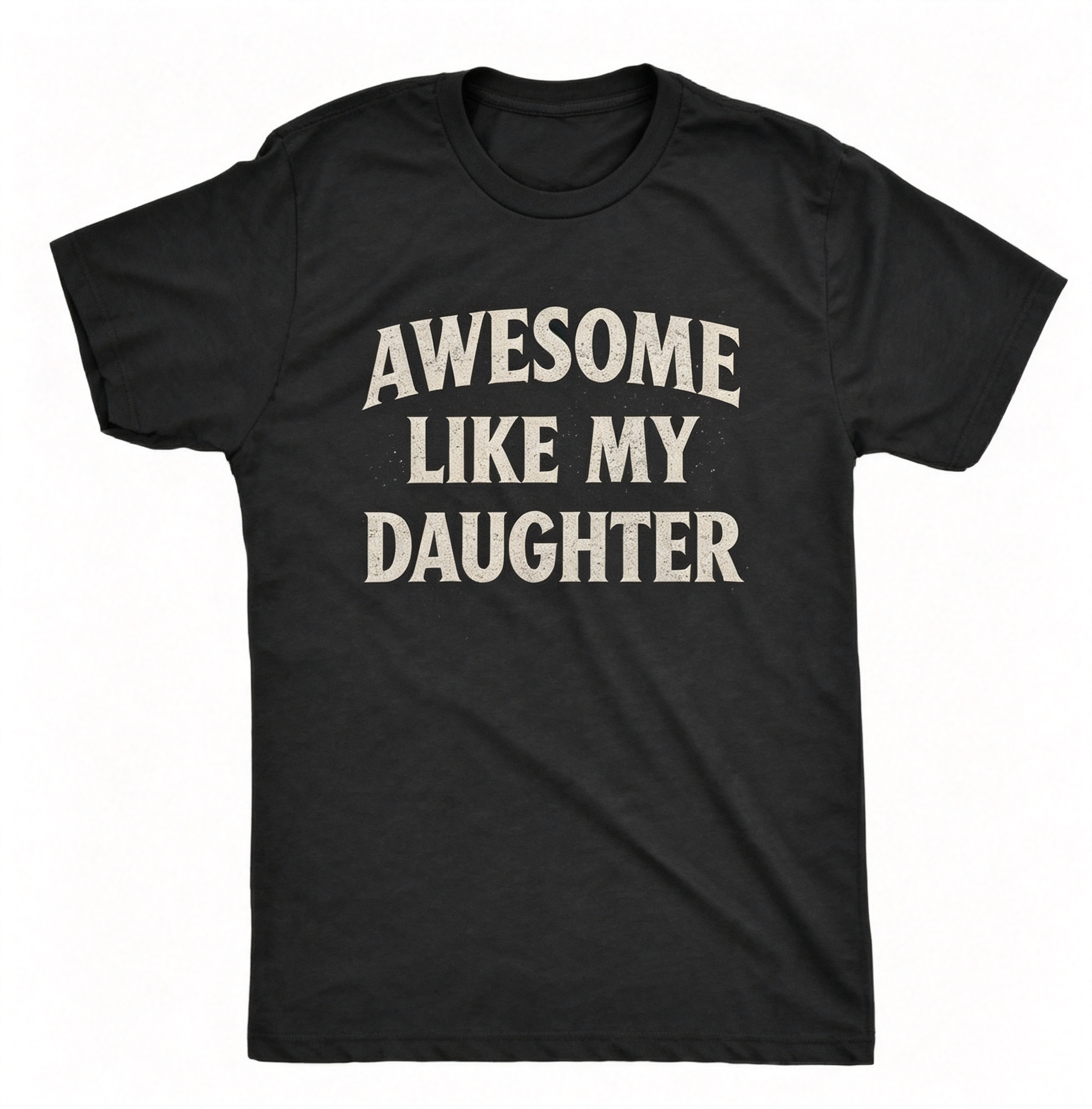 Men's Awesome Like My Daughter Graphic T‑Shirt, Funny Father's Day Dad Joke Crew Neck Short‑Sleeve Tee,Gift For Men