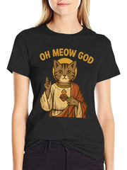 Graphic tee [oh meow god] funny t-shirt Unisex birthday gift
