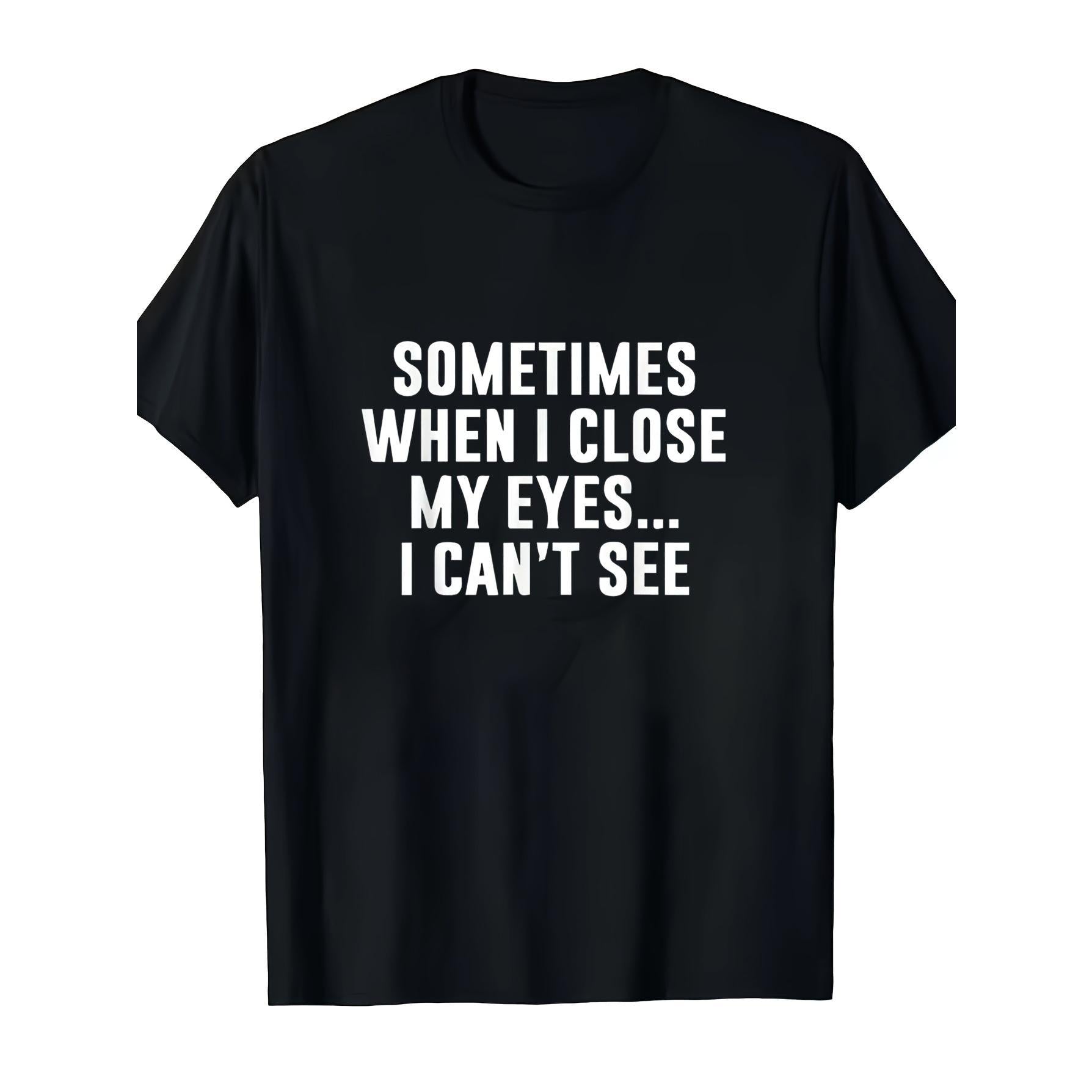 Fun Printed TShirt Black Short Sleeve Round Neck Casual TShirt Humorous Iital Print Esin Suitable Aily Casual Wear All Seasons