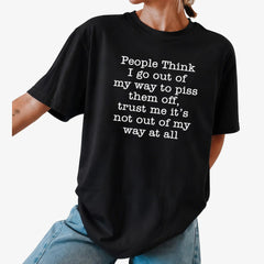 Men'S T-Shirt, Black Fun Trendy T-Shirt, Humorous Printed Slogan, Interesting T-Shirt, Fun Print, Heavyweight 200G, Suitable for Parties, Dates, And Office Settings. Humorous Top, Plus Size Breathable Soft
