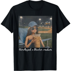 Literally Just A Bleacher Creature Funny Doll Face Meme T-Shirt - Unisex Sports Fan Humor Graphic Tee