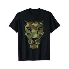 2026 New Arrival Camouflage Lion Head T-Shirt | Dad Gift Casual Tee Menswear Top Man Tshirt Streetwear Tropical Crewneck Shortsleeve