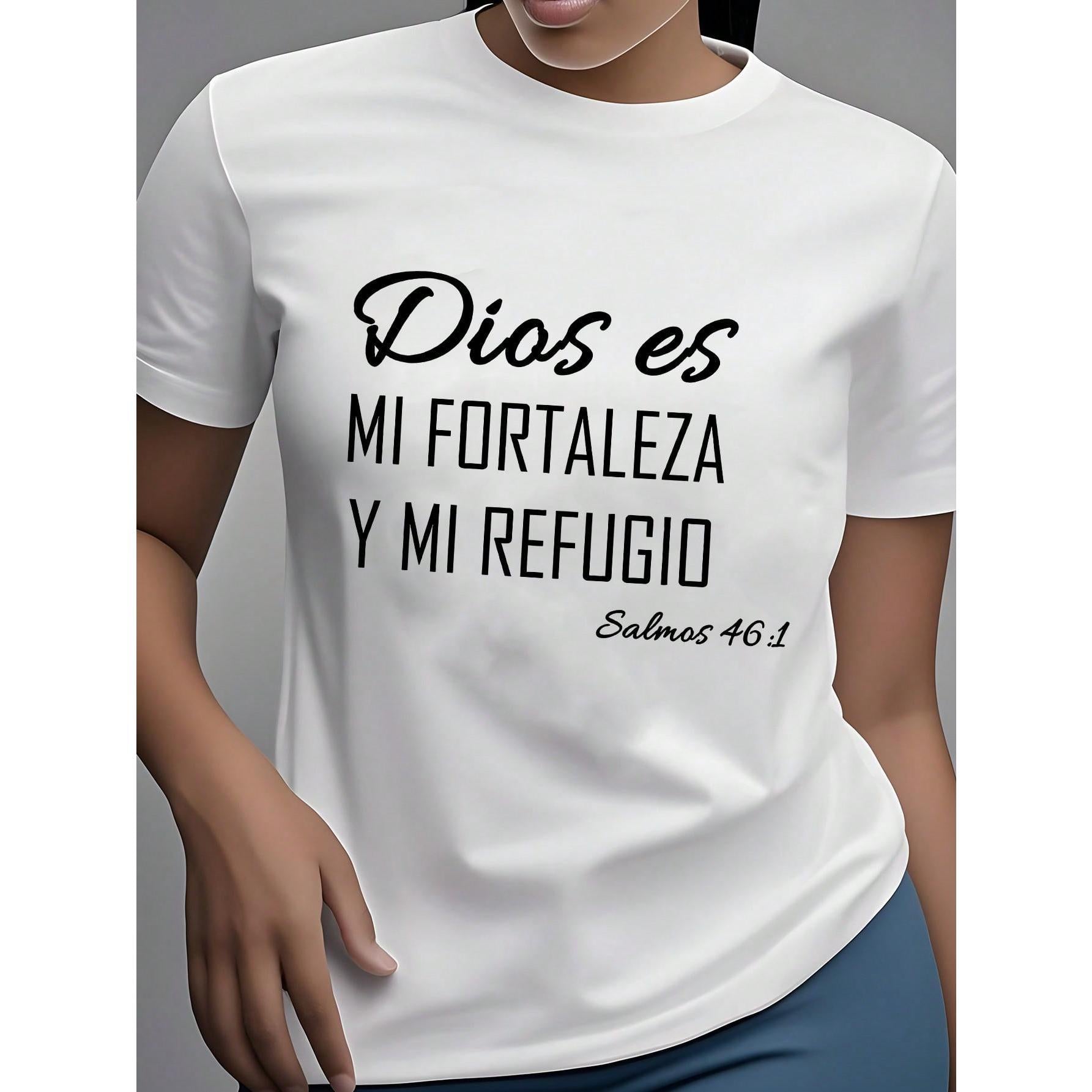 Oversized Women's T-Shirt Loose Fit Plain Print Biblical Verse Printed Summer Women's Casual-Shirt Short Sleeve Top - Urban Light Fashion