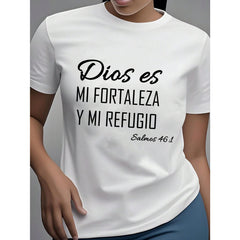 Oversized Women's T-Shirt Loose Fit Plain Print Biblical Verse Printed Summer Women's Casual-Shirt Short Sleeve Top - Urban Light Fashion
