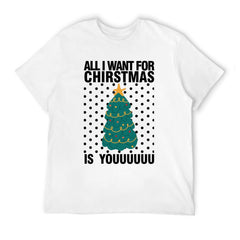 Graphic tee [all i want for Christmas is u] funny t-shirt Unisex gift idea holiday vibe black and white