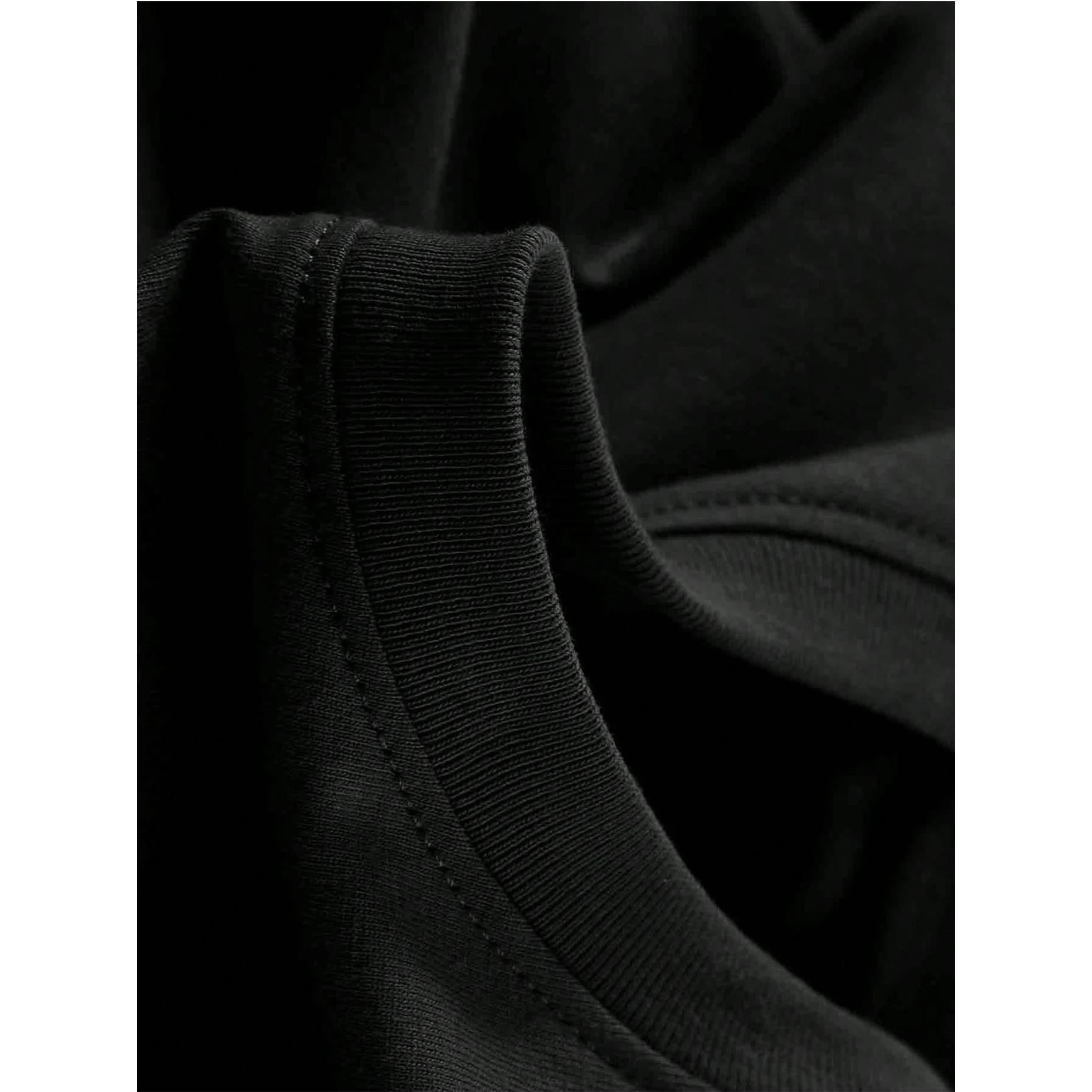 Gamer Cat BRUH Print Black TShirt