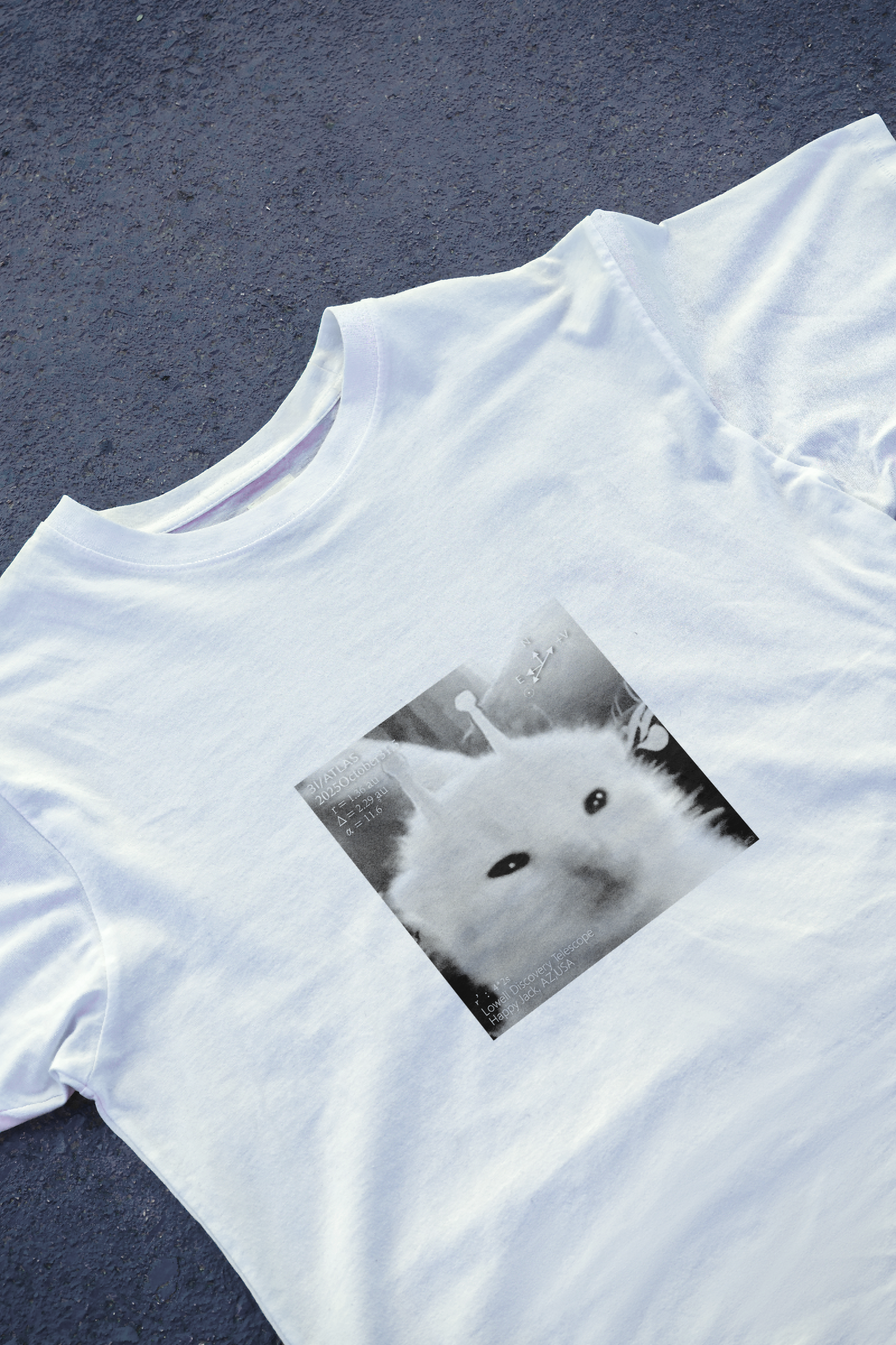 DIYANYONE 3i/atlas Original T-Shirt: Alien Cat Meme 10.31 LDT Trail Tee