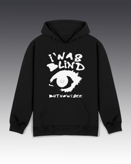 DIYANYONE Original "I WAS BLIND" Hoodie - Heavyweight Cotton Blend Pullover, Self-Awareness Spiritual Growth Hoodies