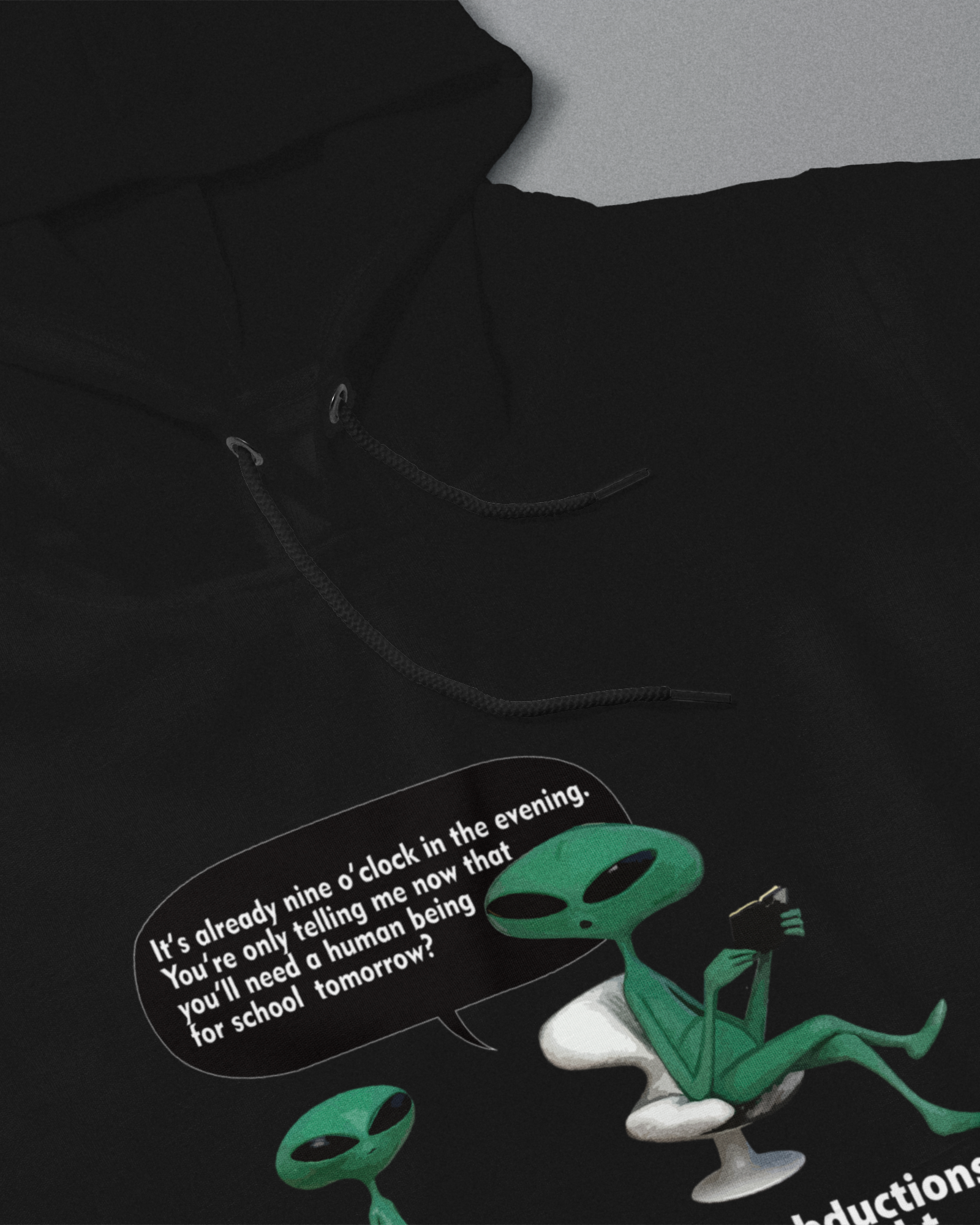DIYANYONE Original Sci-Fi Hoodie: Alien Dad Joke "School Human"