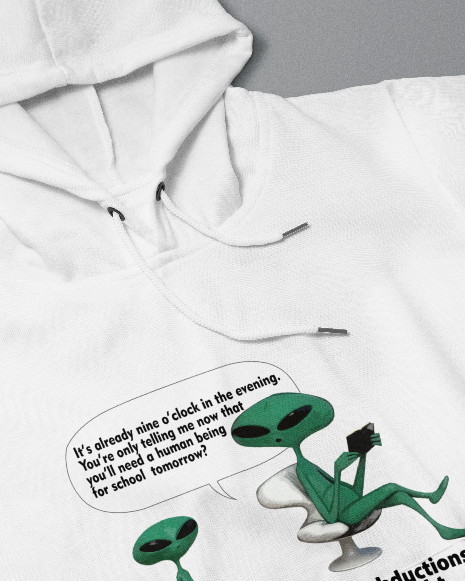 DIYANYONE Original Sci-Fi Hoodie: Alien Dad Joke "School Human"