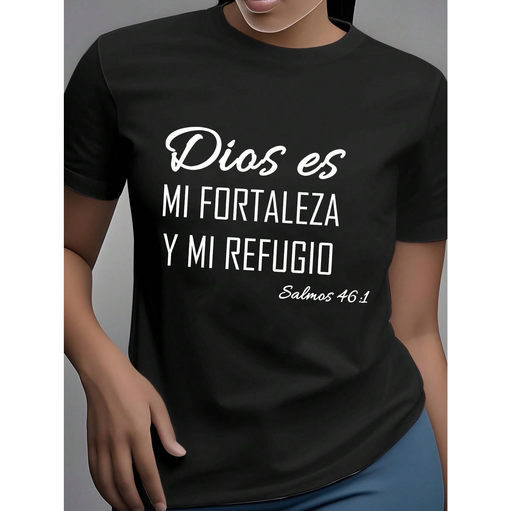 Oversized Women's T-Shirt Loose Fit Plain Print Biblical Verse Printed Summer Women's Casual-Shirt Short Sleeve Top - Urban Light Fashion
