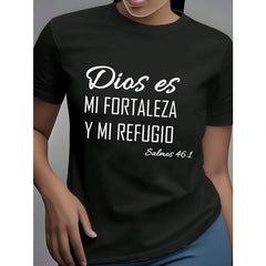 Oversized Women's T-Shirt Loose Fit Plain Print Biblical Verse Printed Summer Women's Casual-Shirt Short Sleeve Top - Urban Light Fashion