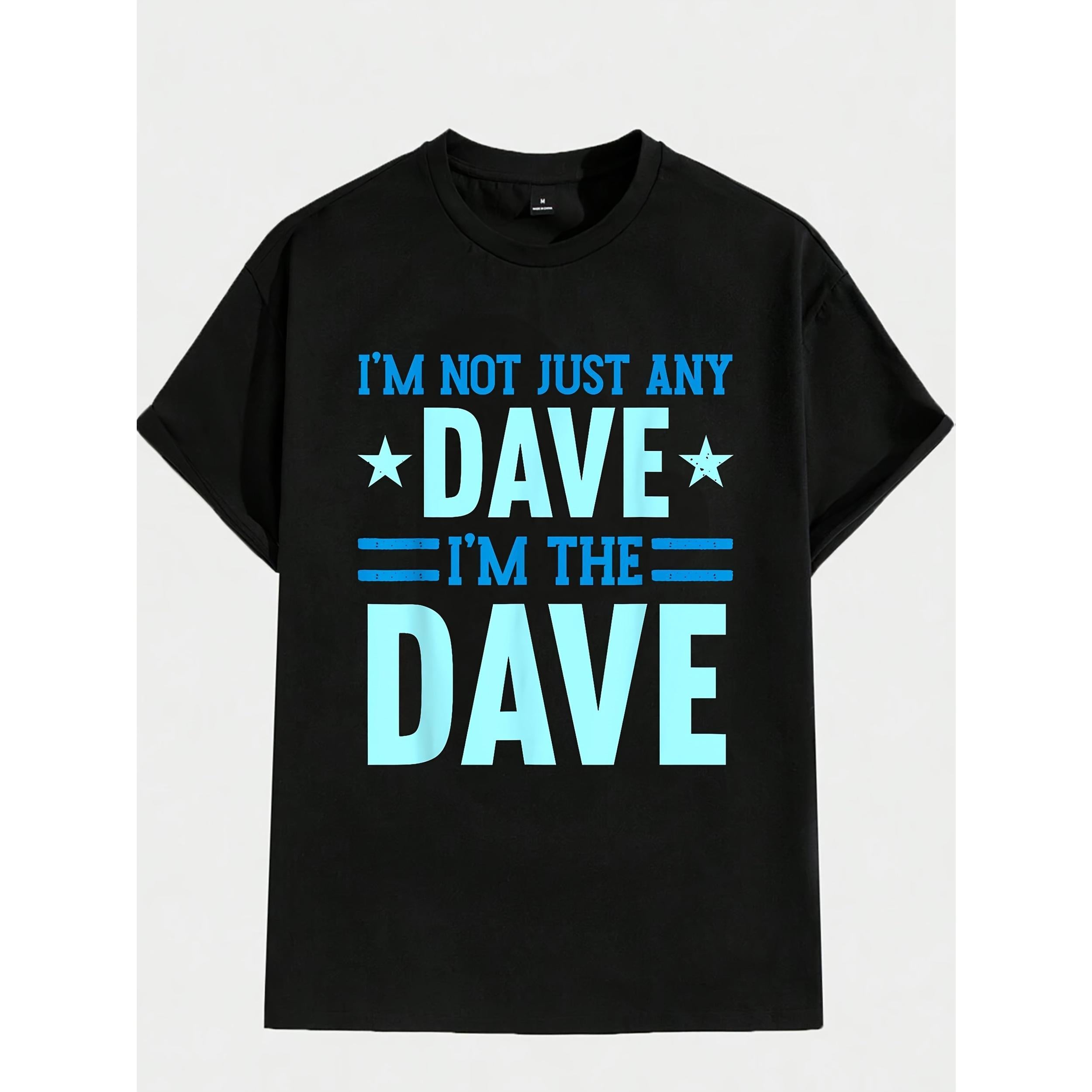 Casual Graphic T-Shirt for Women, Funny 'Super Dave' Slogan Print, Cotton Round Neck Shortsleeve Top for Daily Leisure, Natural