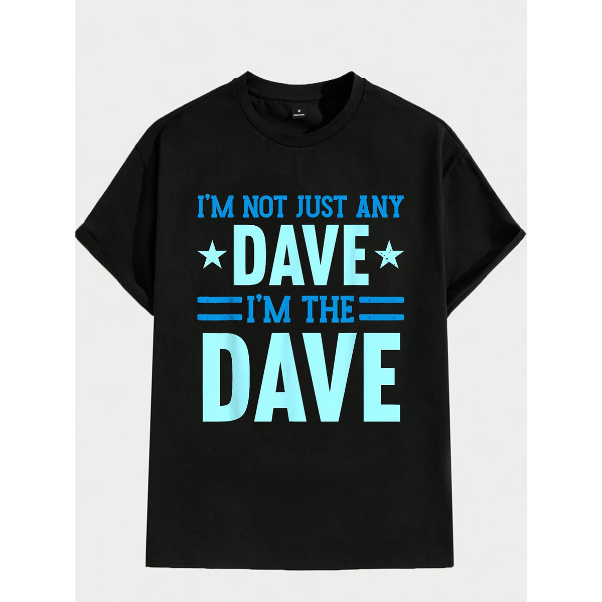 Casual Graphic T-Shirt for Women, Funny 'Super Dave' Slogan Print, Cotton Round Neck Shortsleeve Top for Daily Leisure, Natural