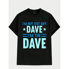 Casual Graphic T-Shirt for Women, Funny 'Super Dave' Slogan Print, Cotton Round Neck Shortsleeve Top for Daily Leisure, Natural