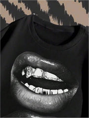 Men's Lip Pattern Graphic Tees