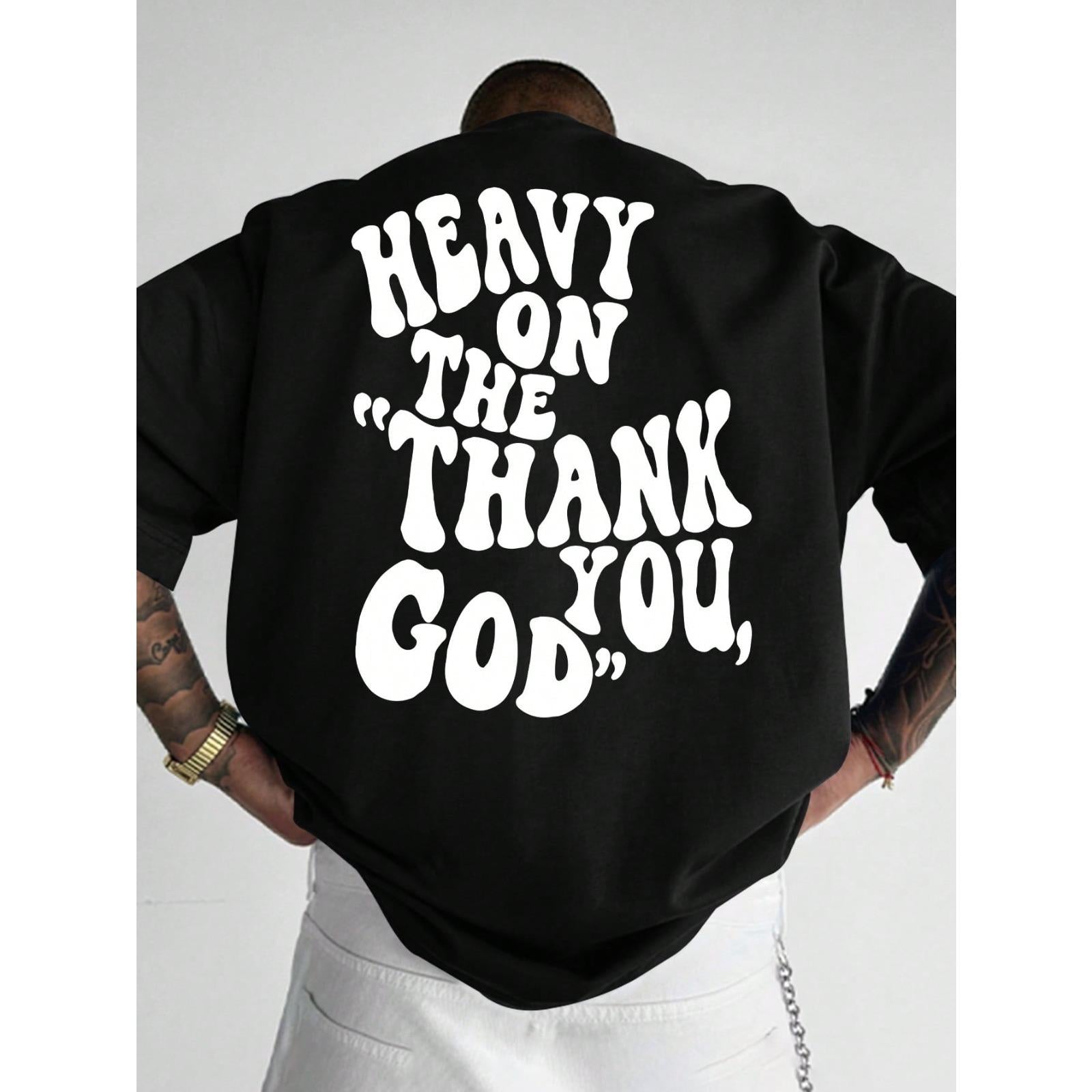 Men's Summer Slogan Print Round Neck Casual Commuter T-Shirt, Emo, 2000s Style