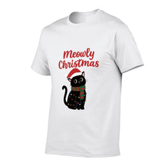 Graphic tee [Meowly christmas] funny t-shirt Unisex