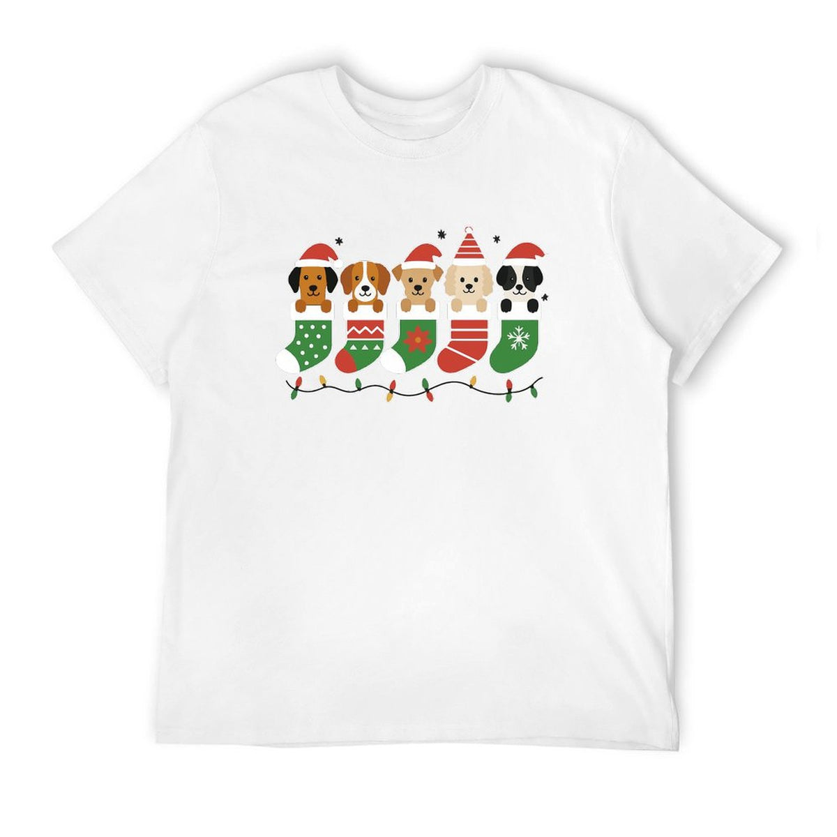 Graphic tee [cute dogs in socks] funny t-shirt Unisex gift idea holiday vibe Xmas gift