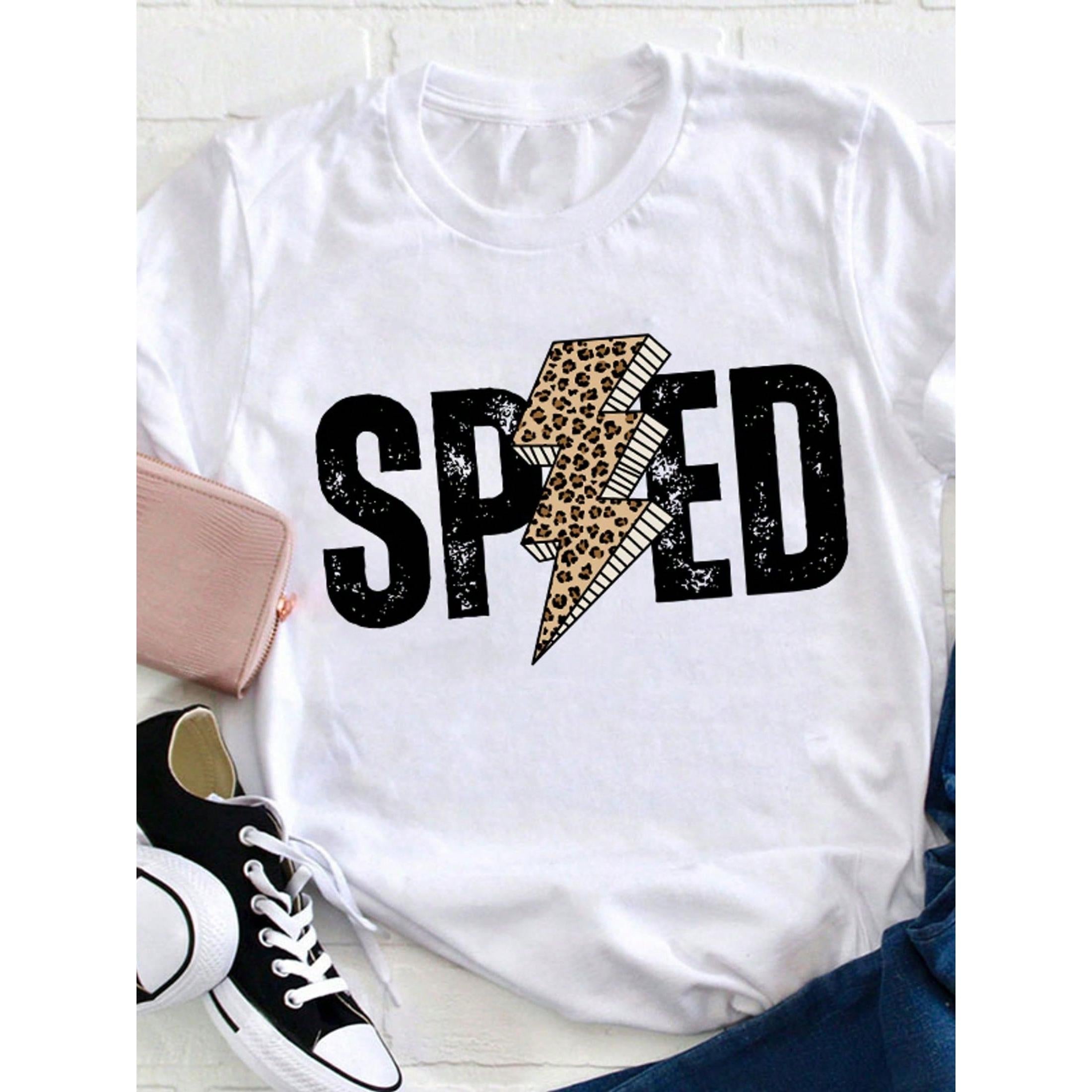 Special Education Teacher T Shirt, Loose, Women's Casual Round Neck T-Shirt