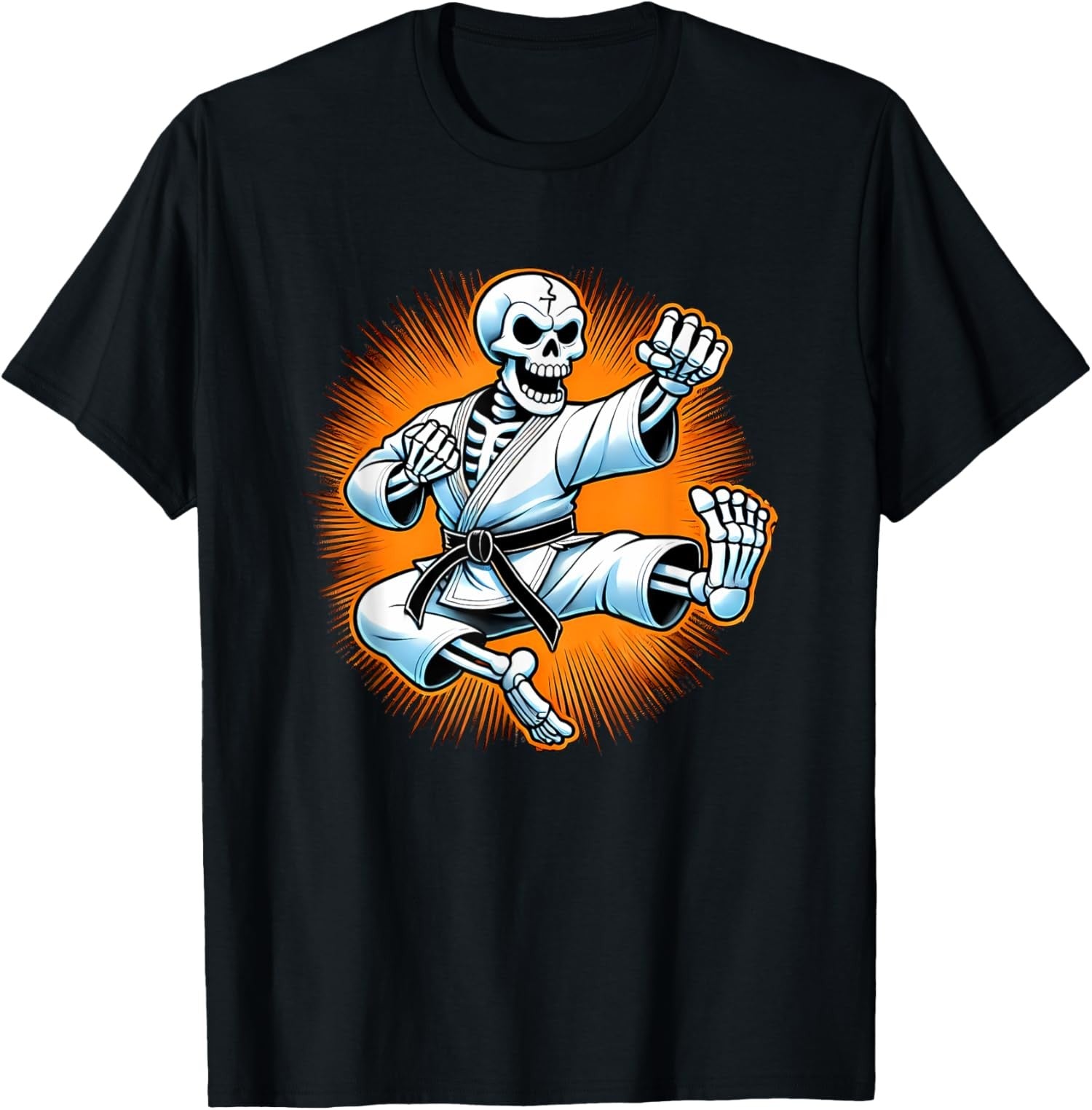 Funny Karate Halloween Costume Skeleton Unisex T-Shirt