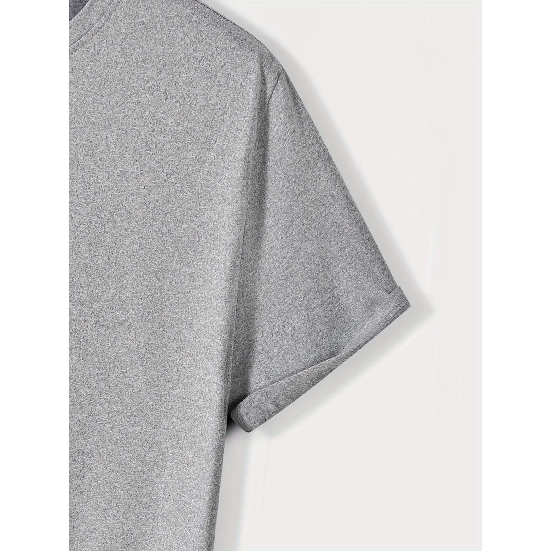 Men's Casual Fashion Short-sleeve T-shirt, Featuring a New "No Fear" Graphic Print Design, 100% Polyester, Regular Fit Round Neck, Comfortable Stretch Summer Fashion Tee, Casual Daily Style Clothing, Ideal as a Gift