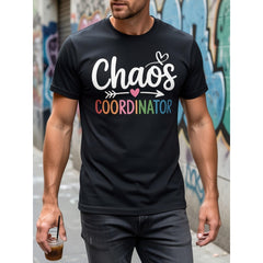 Chaos Coordinator Funny Teacher T-Shirt Sarcastic Classroom Humor Graphic Tee Unisex Gift Casual Summer Top Soft Cotton Crew Neck Holiday Style