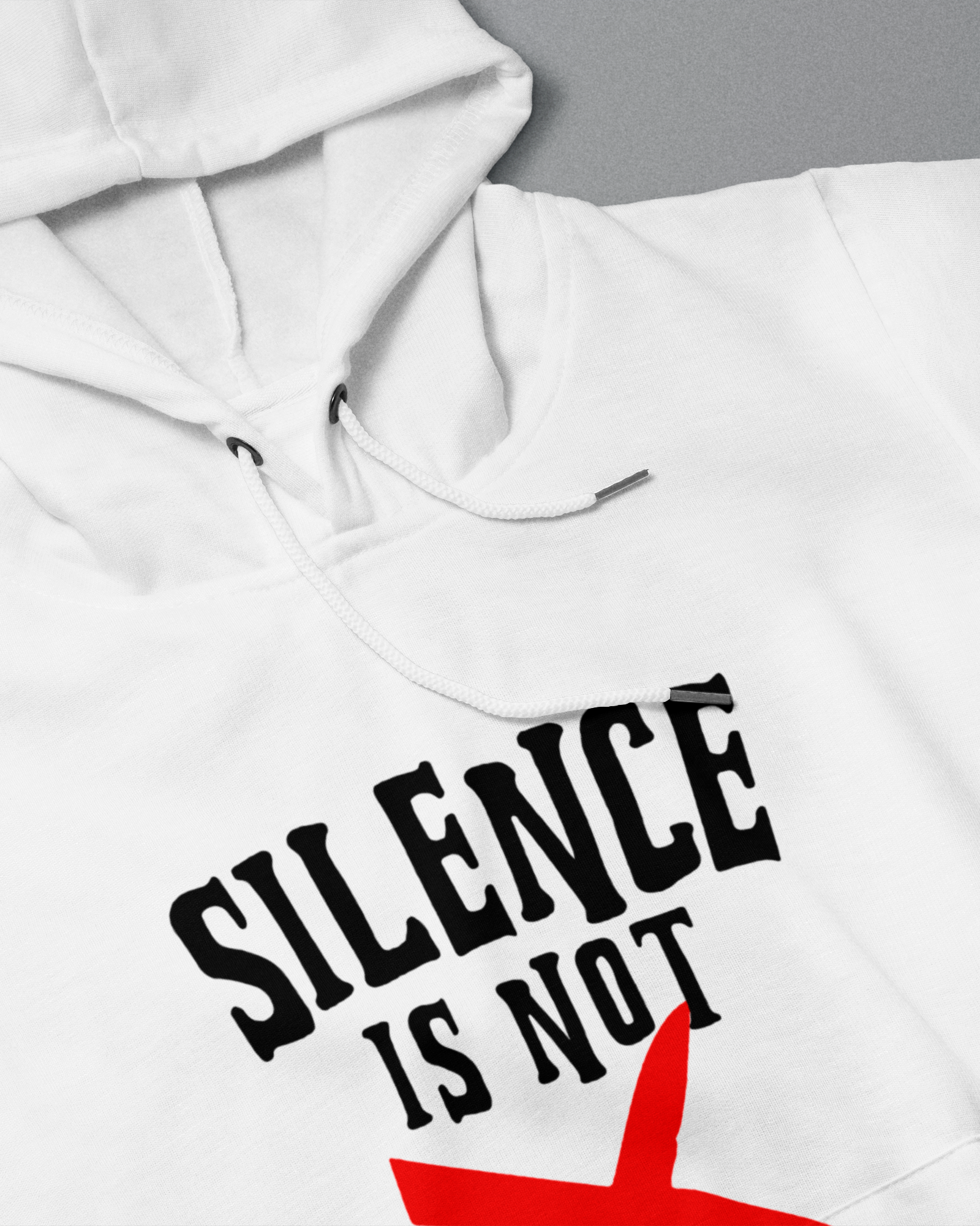 DIYANYONE Original "SILENCE IS NOT AN OPTION" Hoodie - Heavyweight Cotton Blend Activism Pullover, Social Justice Statement Hoodies