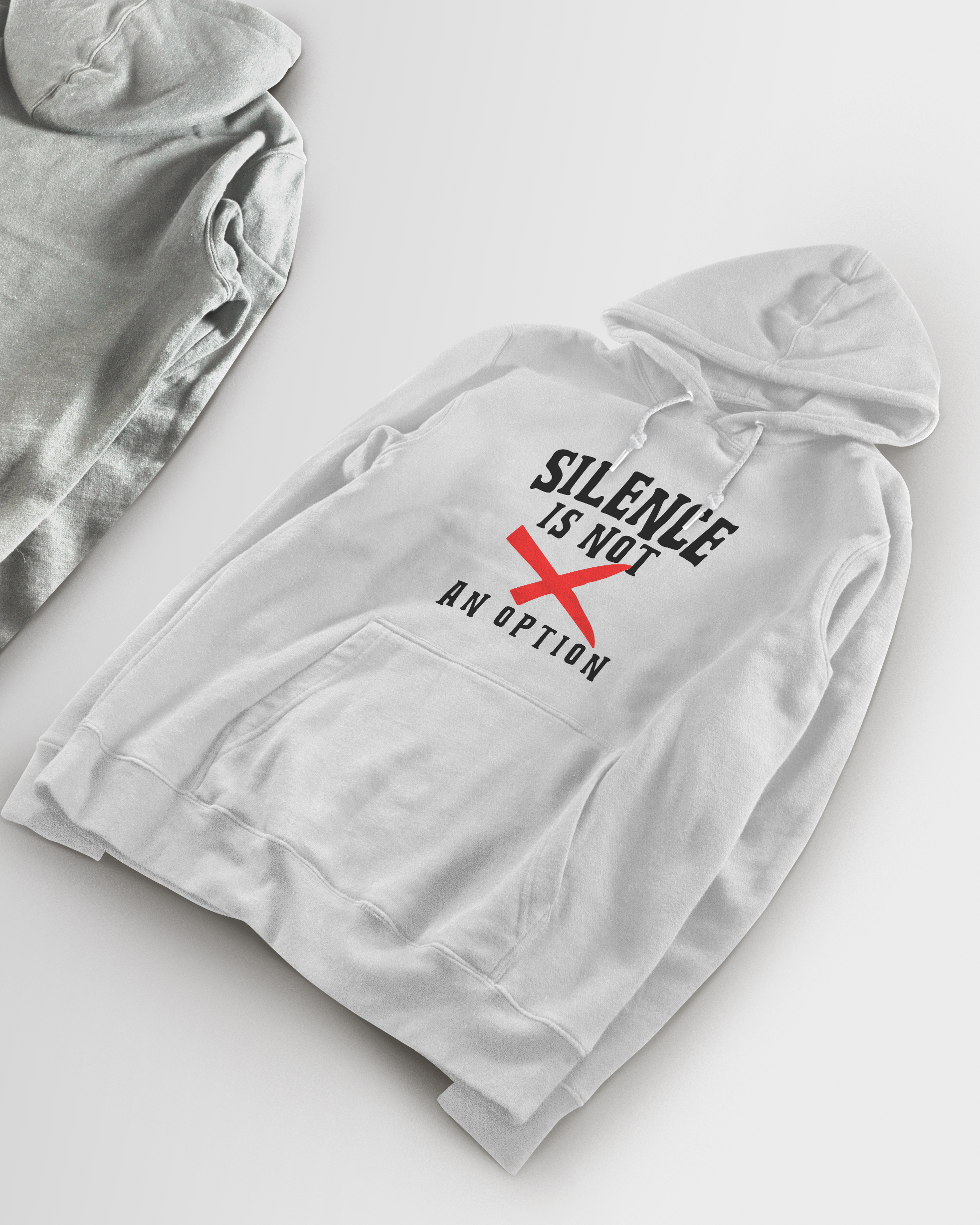 DIYANYONE Original "SILENCE IS NOT AN OPTION" Hoodie - Heavyweight Cotton Blend Activism Pullover, Social Justice Statement Hoodies