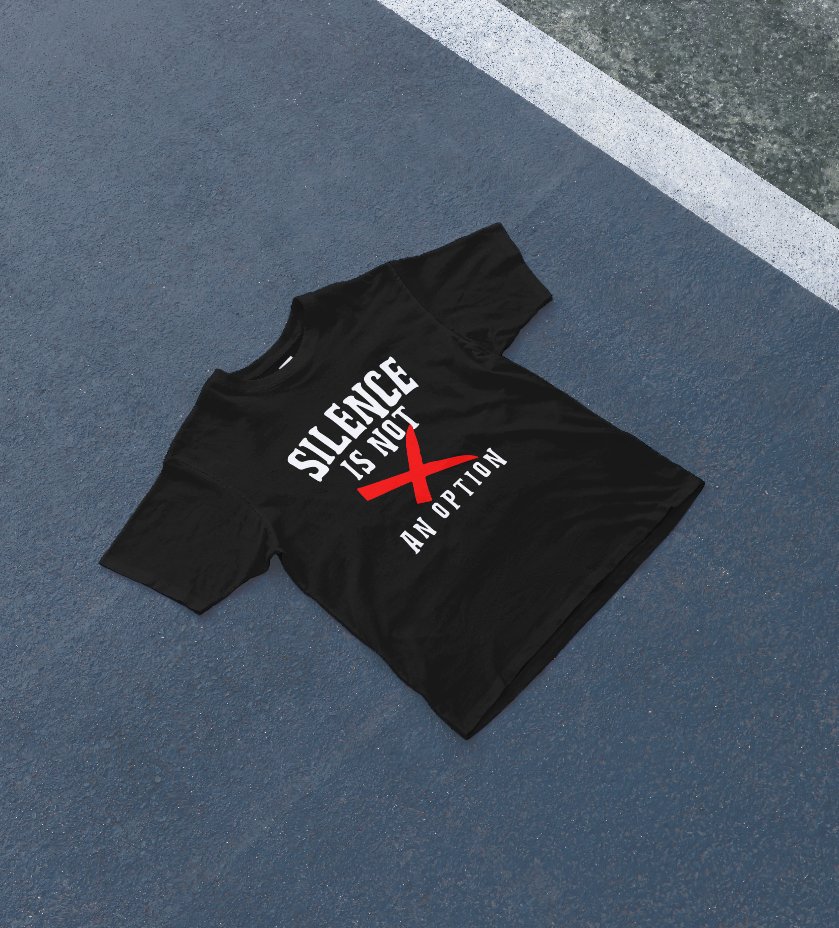 DIYANYONE Original "SILENCE IS NOT AN OPTION" Cotton T-Shirt - Bold Activist Statement Tee, Social Justice Graphic Style