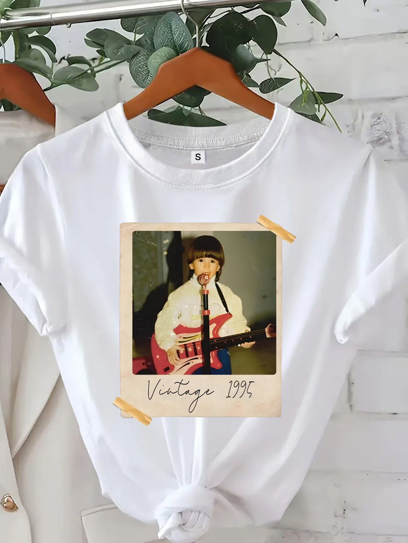 Custom Photo Text T-shirt,Custom Photo Print Crew Neck T‑Shirt, Personalized Picture Tee, Customized Birthday Holiday Family Gift Short‑Sleeve Top