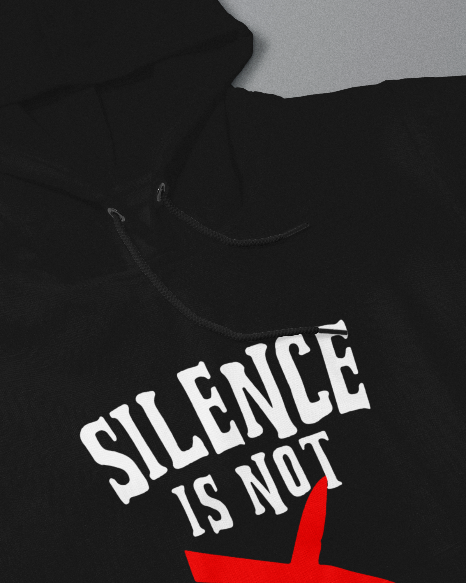 DIYANYONE Original "SILENCE IS NOT AN OPTION" Hoodie - Heavyweight Cotton Blend Activism Pullover, Social Justice Statement Hoodies