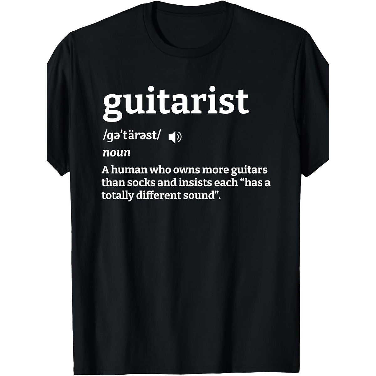 Guitarist Defined By Too Many Guitars Funny Musician T-Shirt Guitar Collector Gift Graphic Tee Retro Rockstar Style Unisex Summer Casual Top