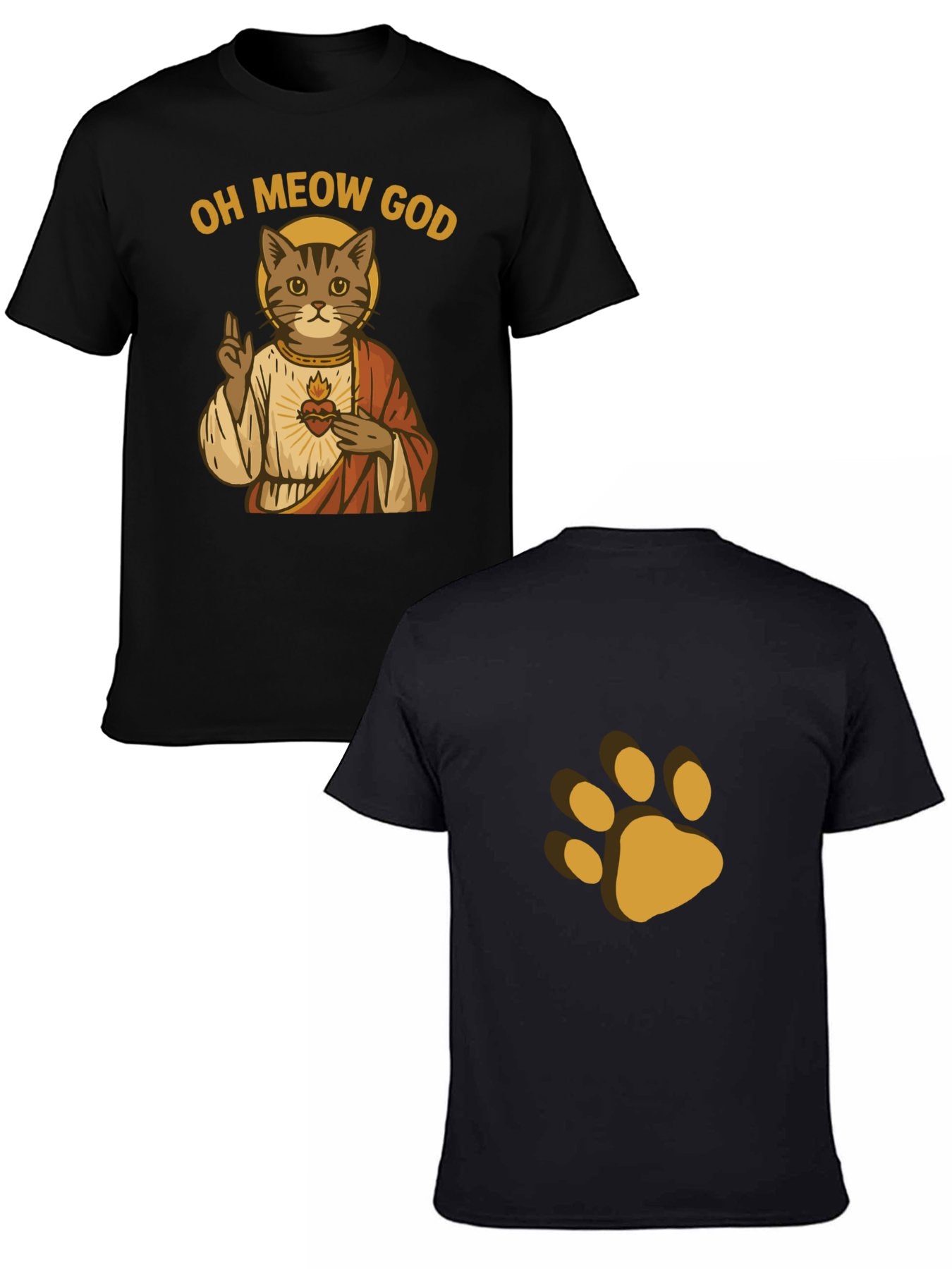 Graphic tee [oh meow god] funny t-shirt Unisex birthday gift