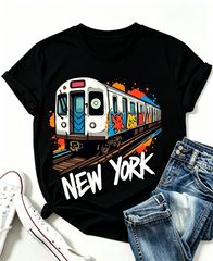 Men's New York City Subway Graffiti Graphic TShirt