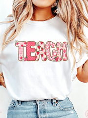 Floral Teacher Shirt, Summer Teacher T Shirt,Spring Teacher Tee, Teacher Appreciation Gift,Back To School