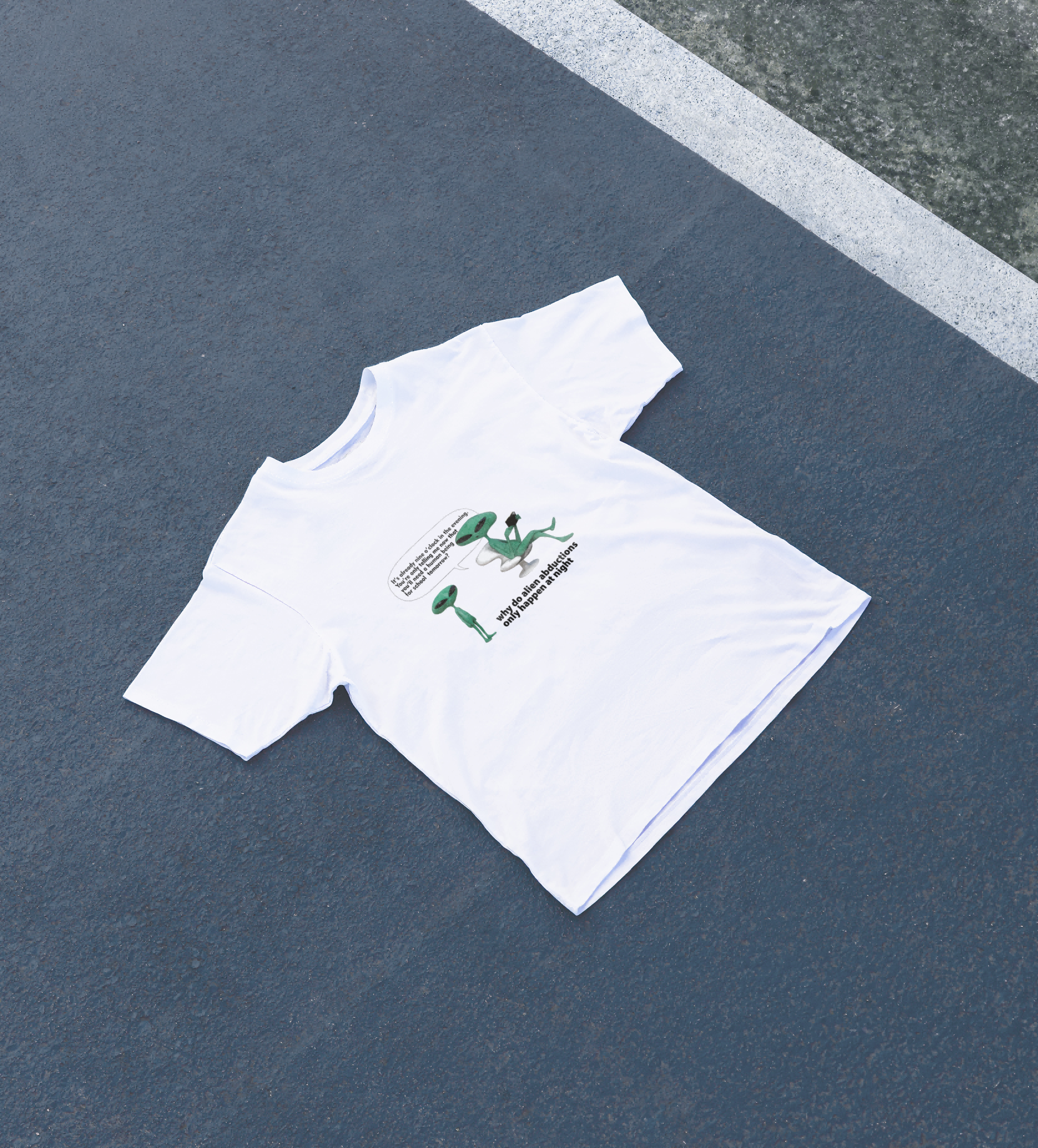 DIYANYONE 3i/atlas Original Dad Joke T-Shirt: Alien Abduction "Homework" Tee