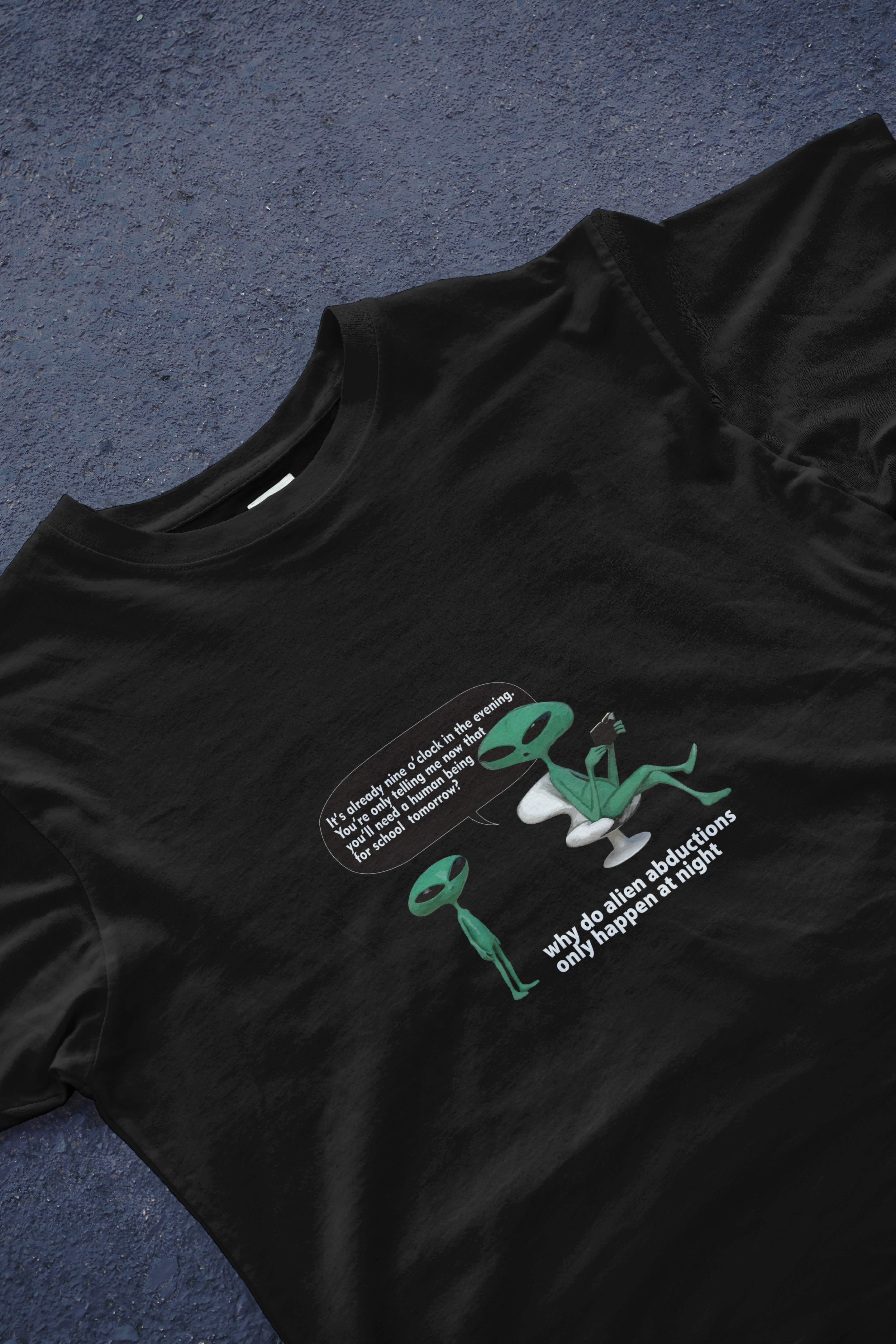 DIYANYONE 3i/atlas Original Dad Joke T-Shirt: Alien Abduction "Homework" Tee