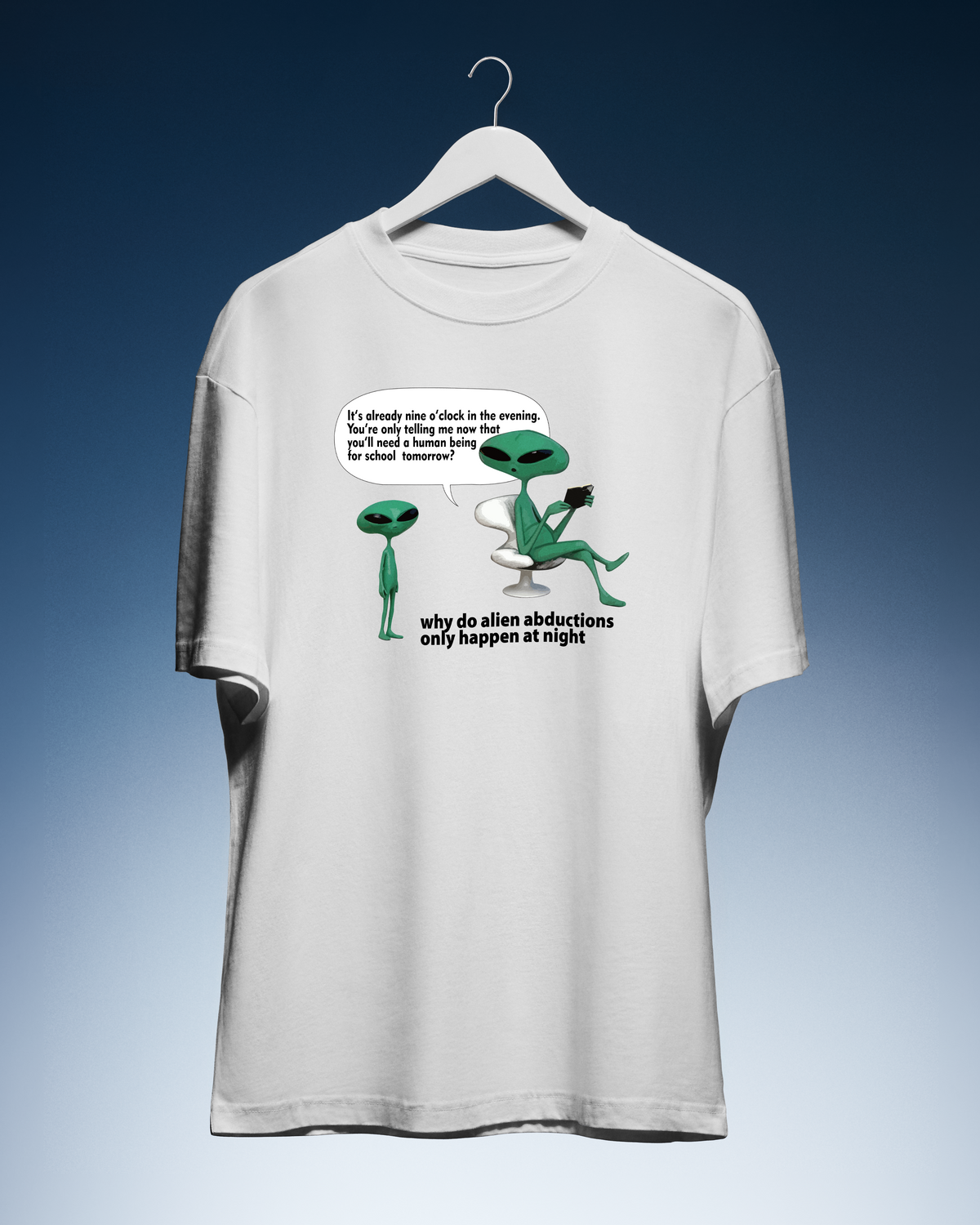 DIYANYONE 3i/atlas Original Dad Joke T-Shirt: Alien Abduction "Homework" Tee