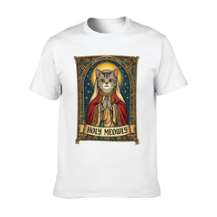 Graphic tee [Holy meowly] funny t-shirt Unisex gift idea holiday vibe Xmas gift cat meme