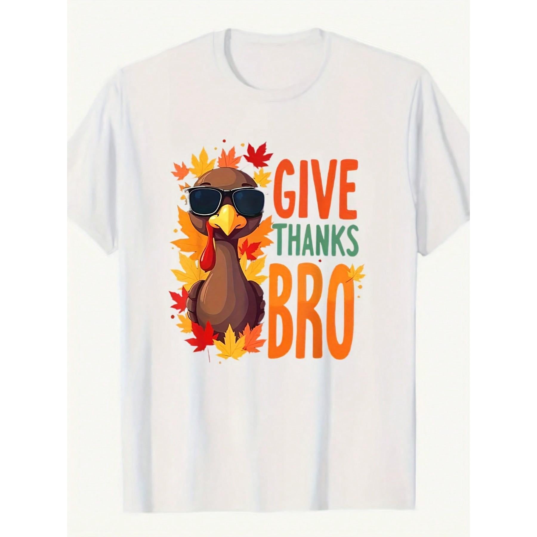 Thanksgiving Turkey Cartoon Graphic T-Shirt