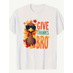 Thanksgiving Turkey Cartoon Graphic T-Shirt